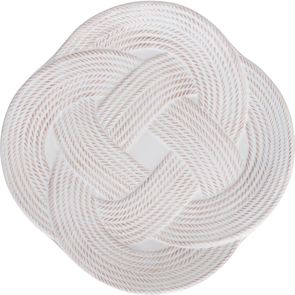 Juliska Le Panier Mystic Knot Dessert/salad Plate In White