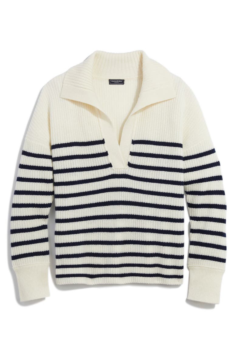 vineyard vines Stripe Cashmere Polo Sweater, Main, color,