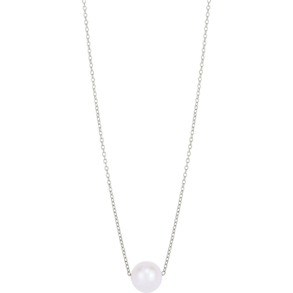 The Lovery Fine Jewelry Single Pearl Necklace In Silver