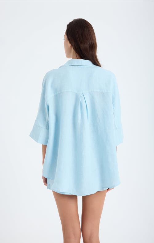 Monlicia Iyan Linen Shirt In Blue