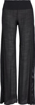 Elan Crochet Trim Wide Leg Cover-Up Pants