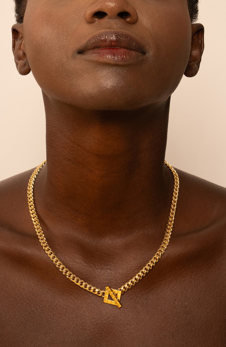 IVI Los Angeles Signore T-Bar Chain Necklace, Alternate, color, Yellow Gold