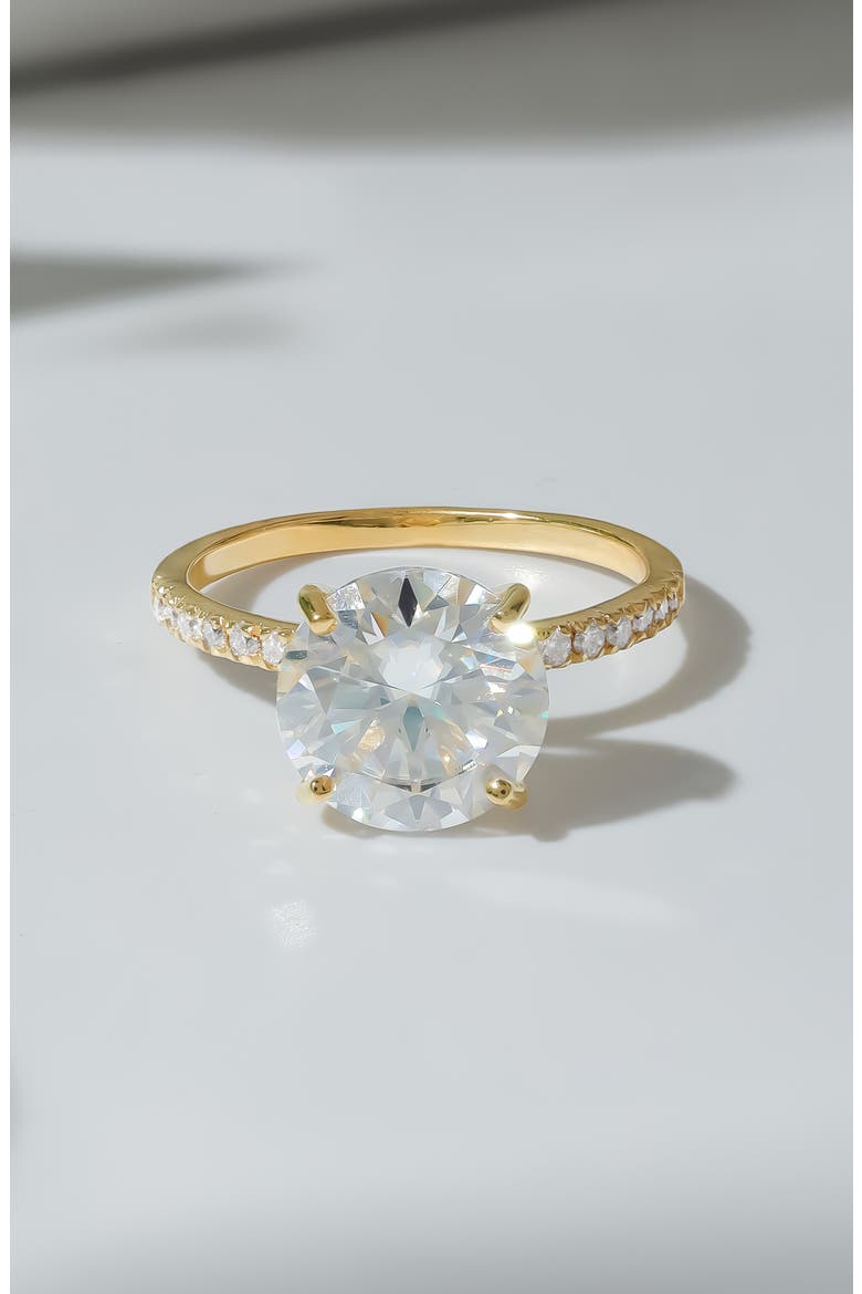 Lab Created Moissanite Ring, Alternate, color, WHITE