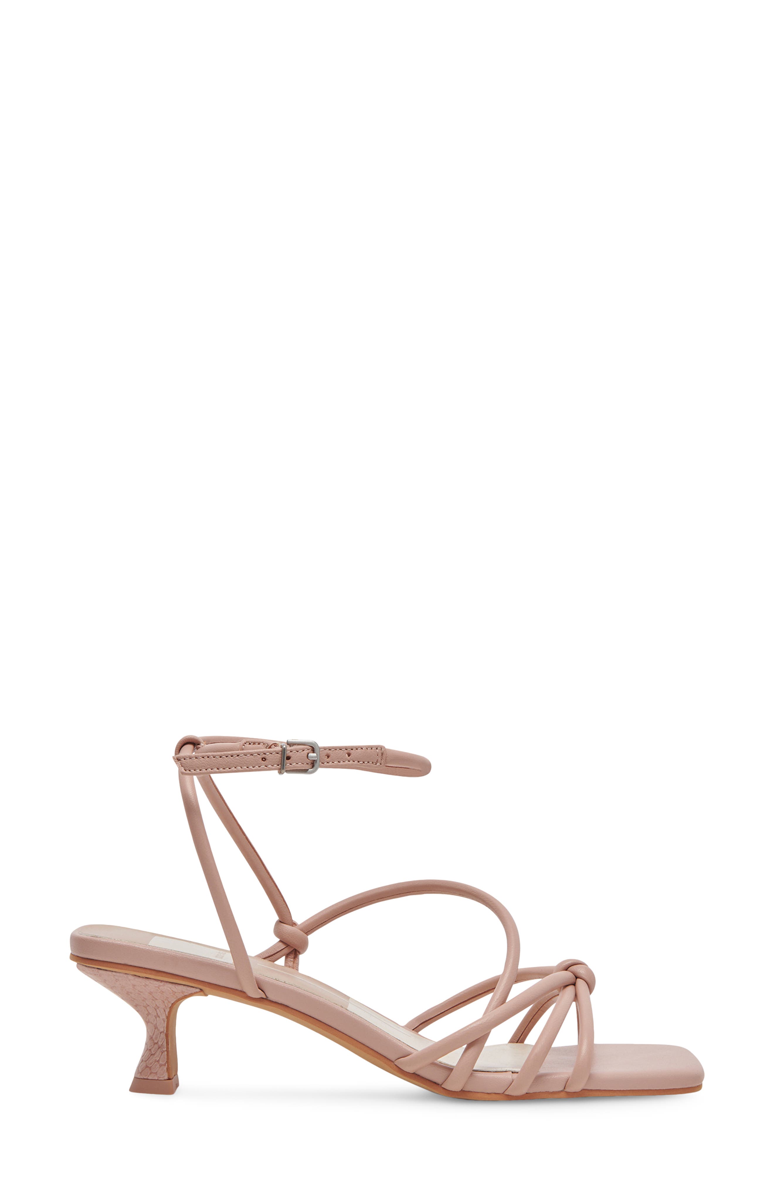 Dolce Vita Bev Kitten Heel Ankle Strap Sandal, Alternate, color, Rose Leather