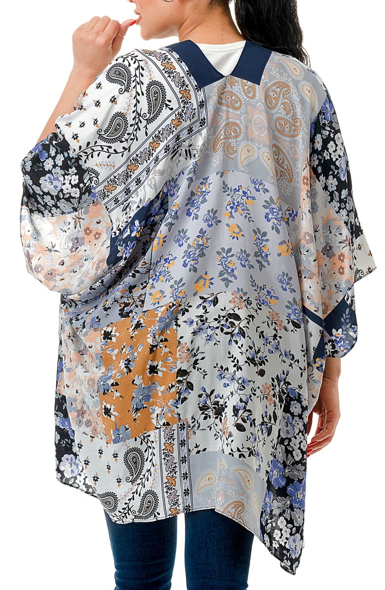 MARCUS ADLER Floral Duster, Alternate, color, Blue