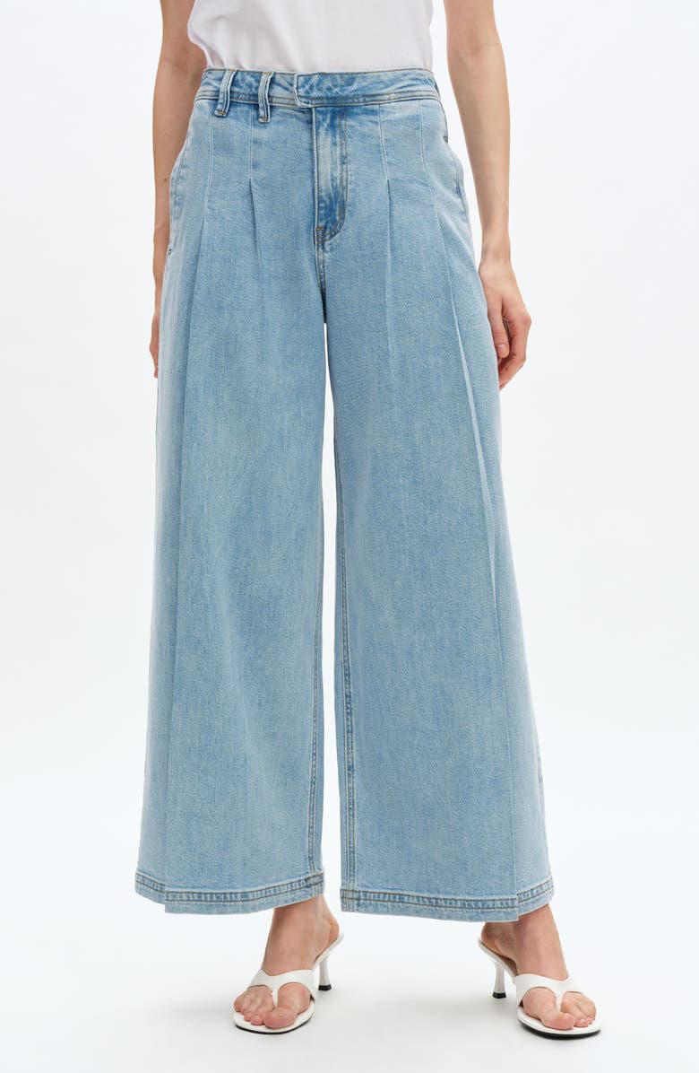 Bayeas Zephyrine High Waist Wide Leg Jeans, Main, color, Light Blue