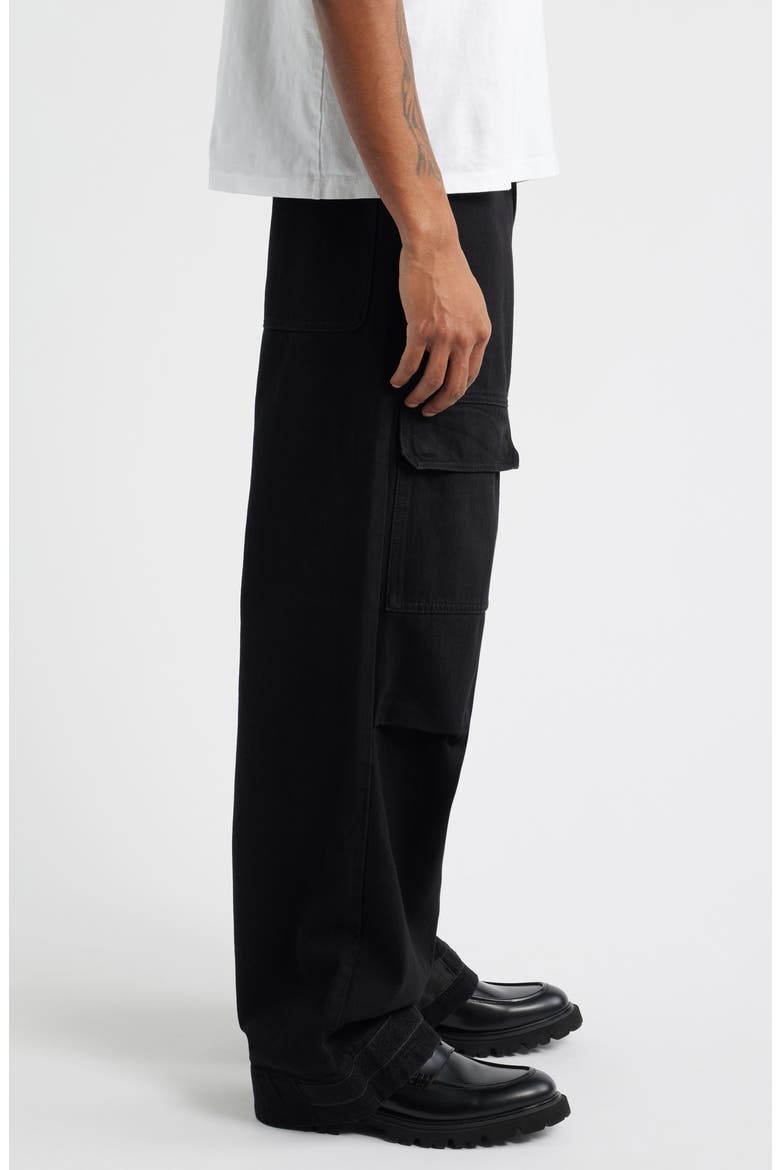 Wylie Baggy Cargo Jeans, Alternate, color, BLACK