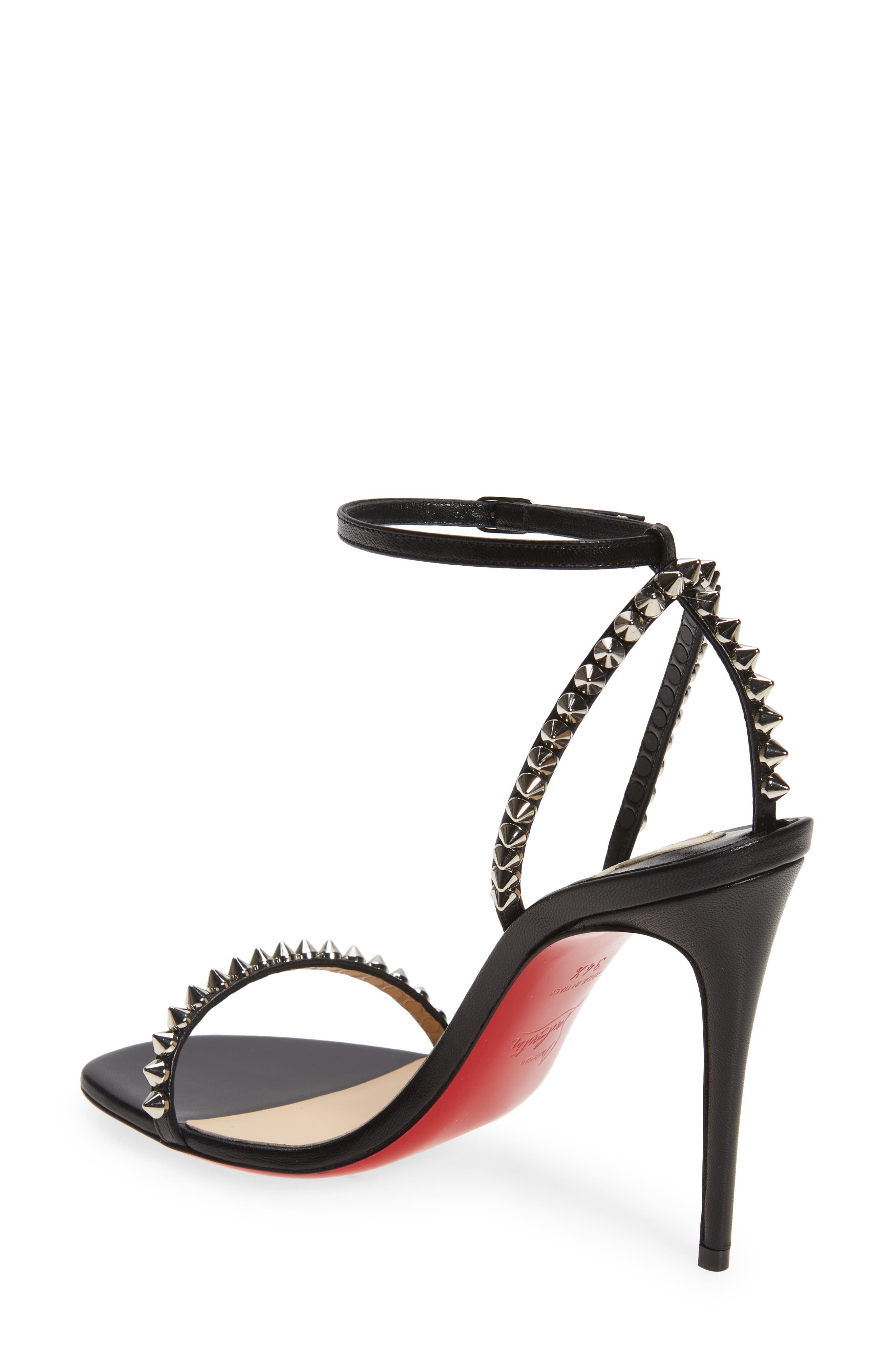 Christian Louboutin So Me Studded Sandal, Alternate, color, Black