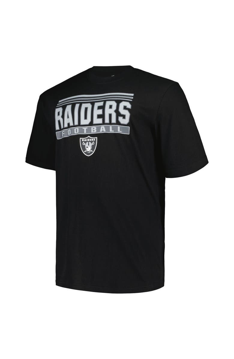 FANATICS Men's Fanatics Black Las Vegas Raiders Big & Tall Pop T-Shirt, Alternate, color, 