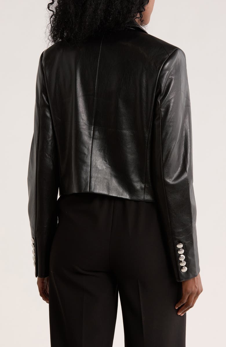 Love Token Erika Double Breasted Faux Leather Blazer, Alternate, color,