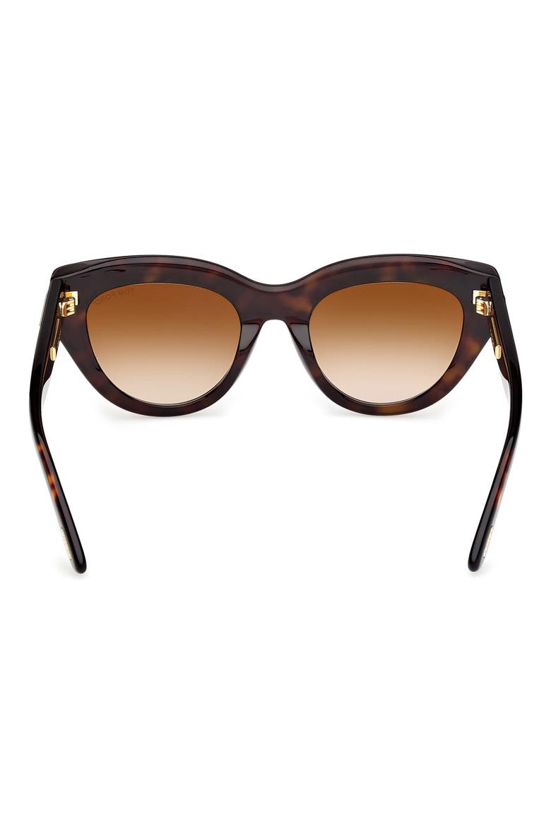 Icon 52mm Cat Eye Sunglasses, Alternate, color, SHINY DARK HAVANA BEVELED