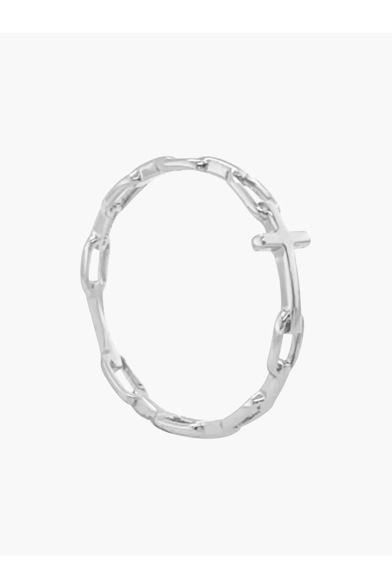 Chain Breaker Cross Ring, Alternate, color, Sterling Silver