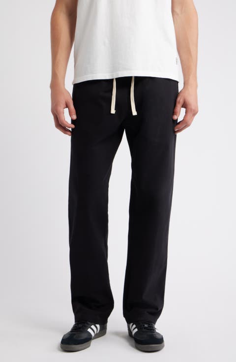 Standard Cotton Stretch Poplin Drawstring Slacker Pants