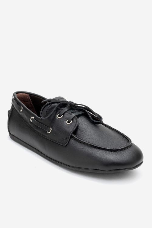 Forever & Always Shoes Serelis Leather Lace Up Loafer In Black