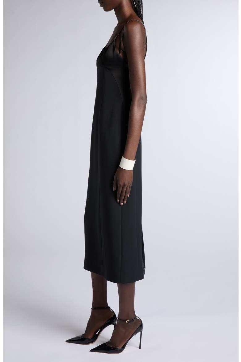 Silk & Wool Cady Cocktail Dress, Alternate, color, BLACK
