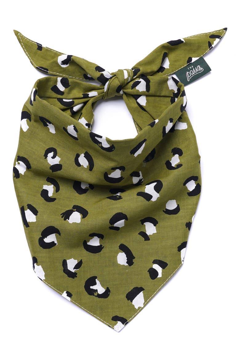 Olive Dog Bandana, Main, color, GREEN