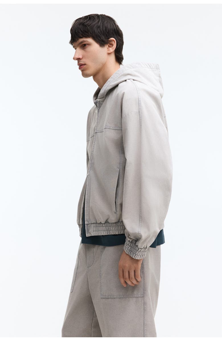H&M Hooded Jacket, Alternate, color, Light Gray