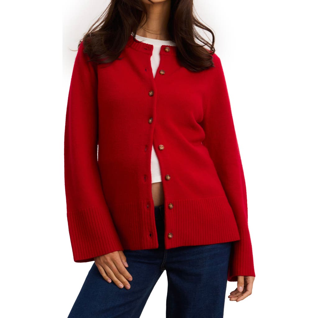Hatch The Celine Contour Cardigan In Red