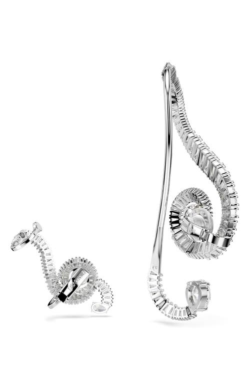 Swarovski X Ariana Grande Asymmetric Music-inspired Clip Earrings In White
