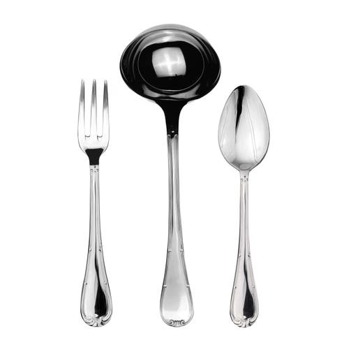 Mepra Raffaello 3-piece Serving Utensil Set In Silver