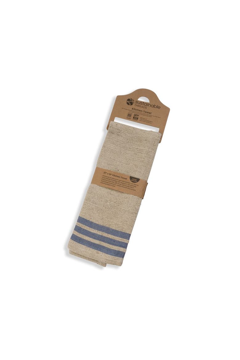 Handwoven Kora Cotton Kitchen Towels, Main, color, Blue