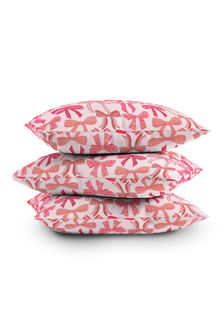 Pink Bows Accent Pillow, Alternate, color, PINK