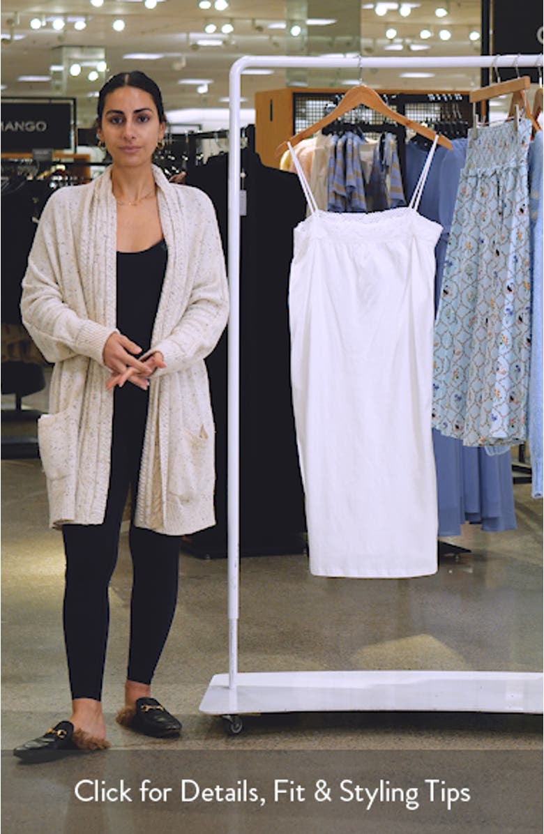 Lace Trim Cotton Nightgown, sales video thumbnail