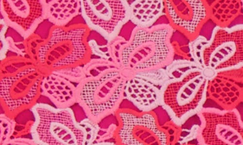Siena Embroidered Lace Puff Sleeve Minidress In Pink