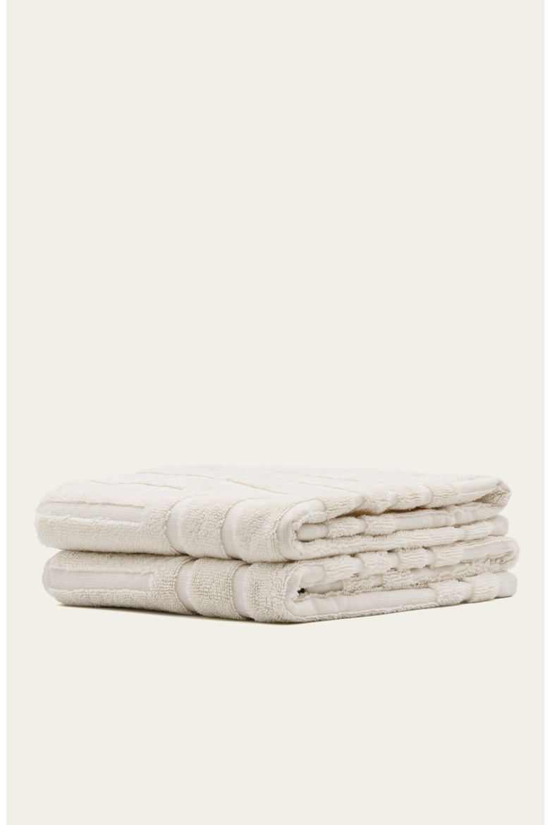 Capri 2-Piece Hand Towel Set, Alternate, color, Ecru