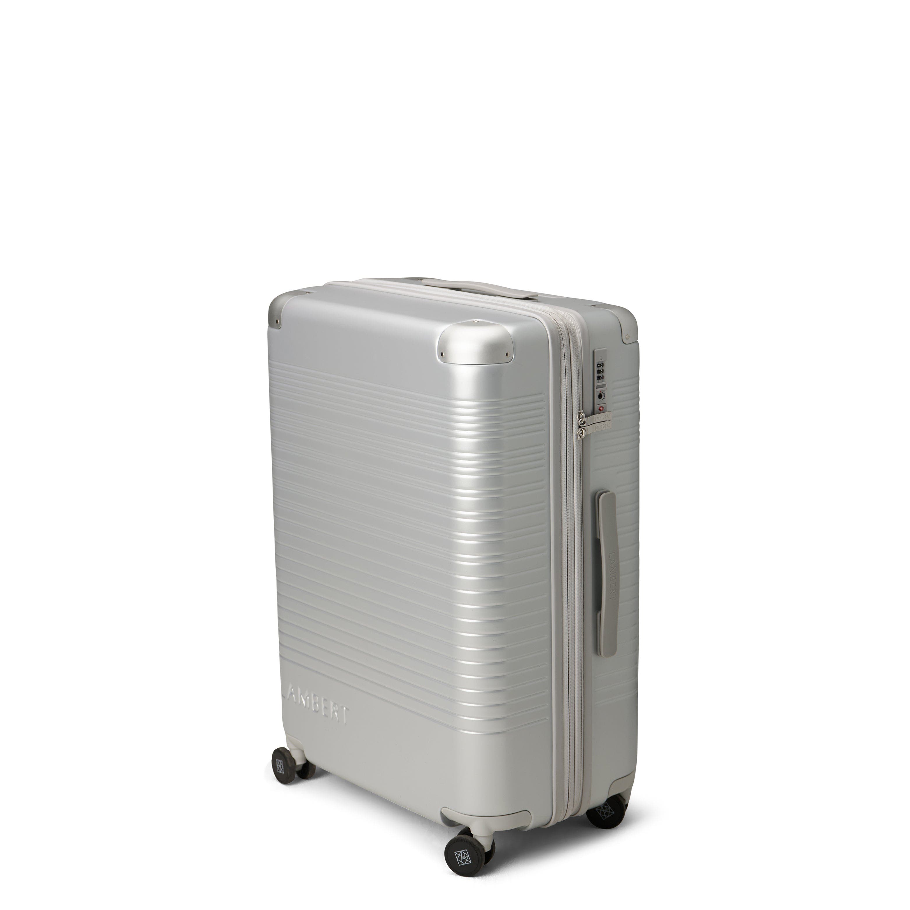 Lambert Milan - Medium Checked Luggage, Alternate, color, Silver