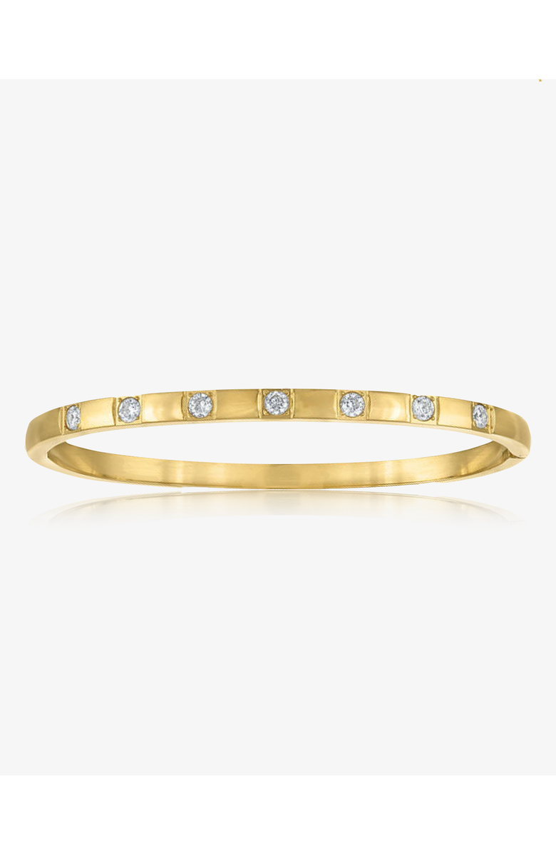 BEN ONI Polished Cubic Zirconia Bangle Bracelet, Main, color, Gold