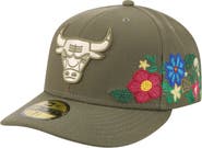 New Era Men's New Era Olive Chicago Bulls Tonal Florals 59FIFTY Fitted Hat
