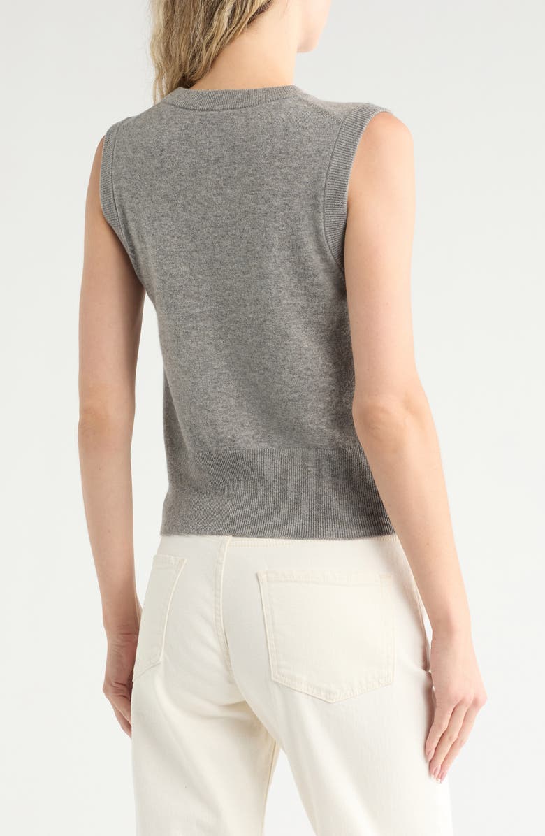 Vince Crewneck Wool Blend Sweater Tank, Alternate, color, H Grey