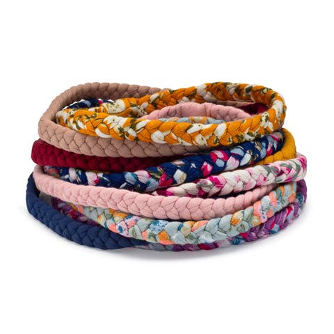 Marigold Set - Braided Headbands - 10 Pack - Multicolor