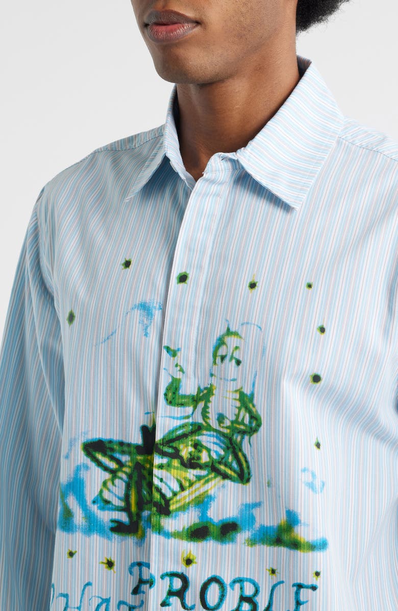 JUNGLES What Problem Button-Up Shirt, Alternate, color, Blue