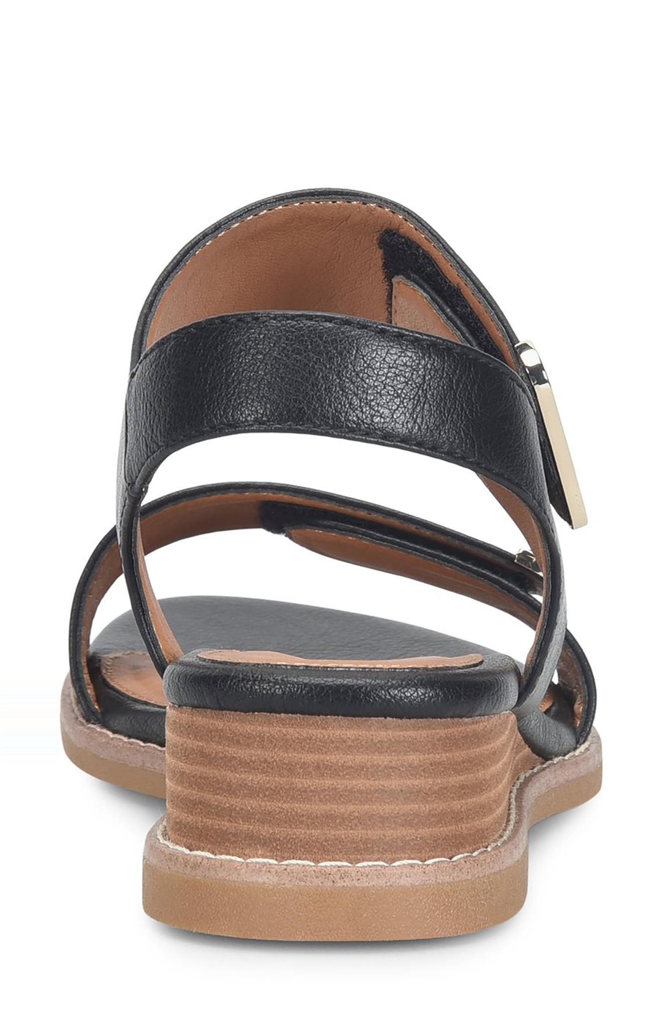 EUROSOFT Mallory Wedge Sandal, Alternate, color, Black