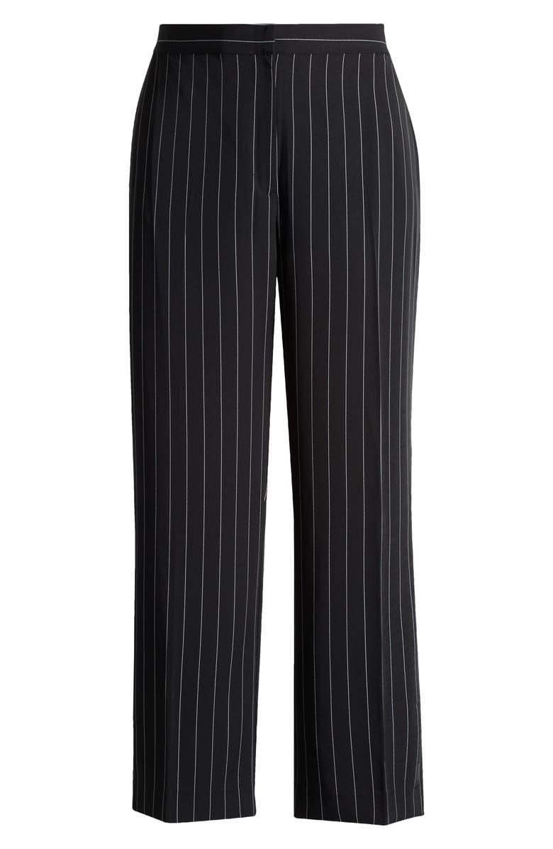 Nordstrom Stripe Stretch Twill Pants, Alternate, color, Black Penelope Pinstripe