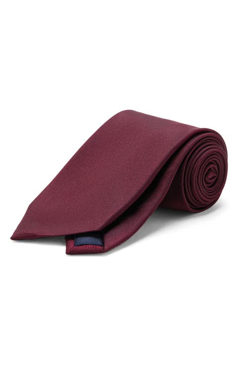 Solid Silk Blend Twill Tie