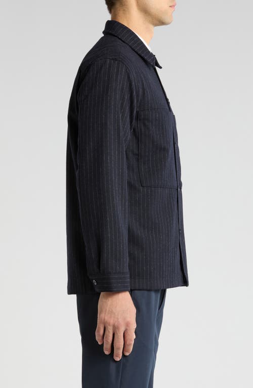 NN07 NN07 ISAK 1630 PINSTRPE WOOL BLEND SHIRT JACKET 