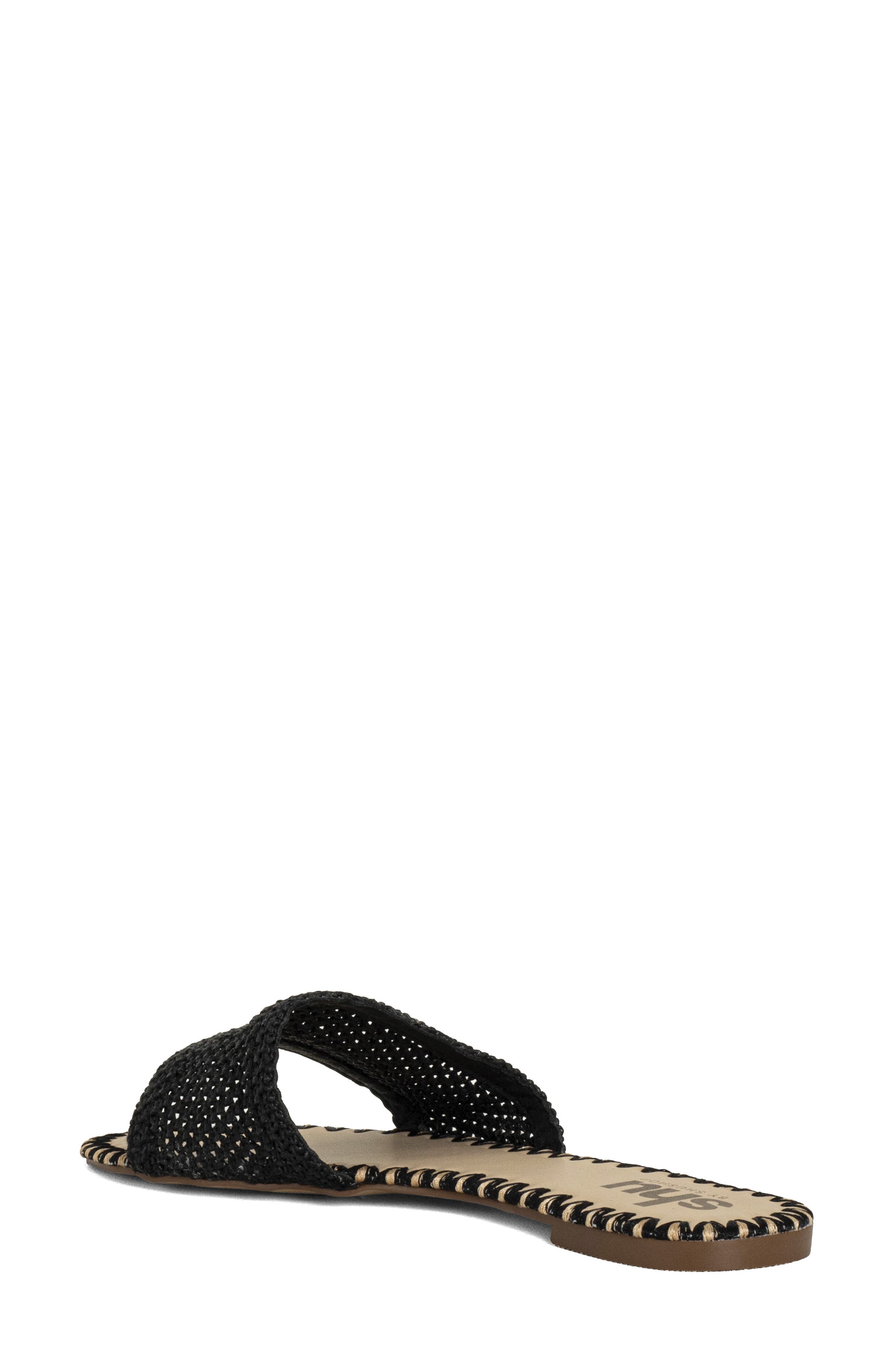 SHUSHOP Dixie Slide Sandal, Alternate, color, Black