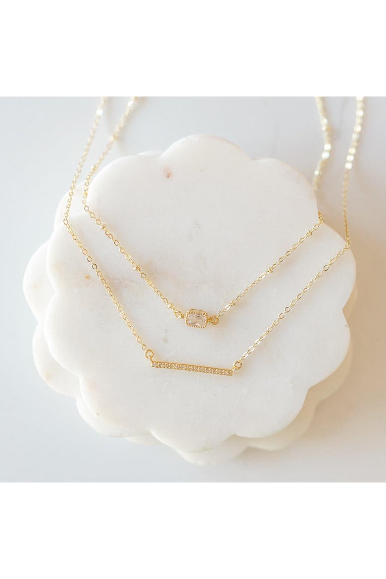 Delicate Solitaire Necklace, Alternate, color, Gold