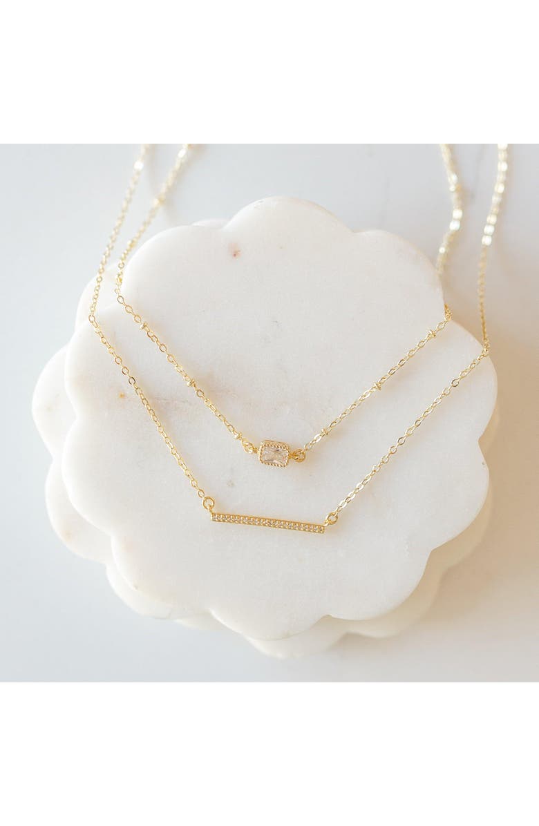 Ivy & Pearl Co. Delicate Solitaire Necklace, Alternate, color, Gold