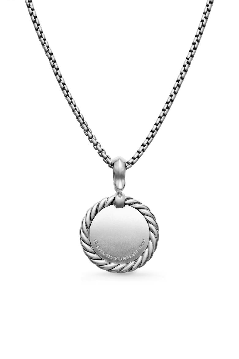 Initial Charm Necklace with Diamonds, Alternate, color, SILVER/ DIAMOND-A