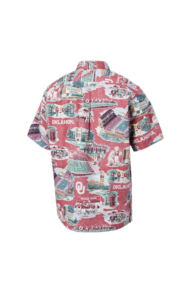 Reyn Spooner Men's Reyn Spooner  Crimson Oklahoma Sooners Scenic Button-Down Shirt, Alternate, color, Crimson
