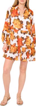 1.STATE Long Sleeve Babydoll Dress
