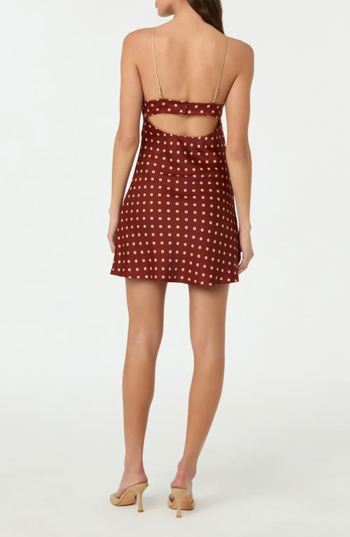 Astr The Label Satin Bow Trim Polka Dot Minidress