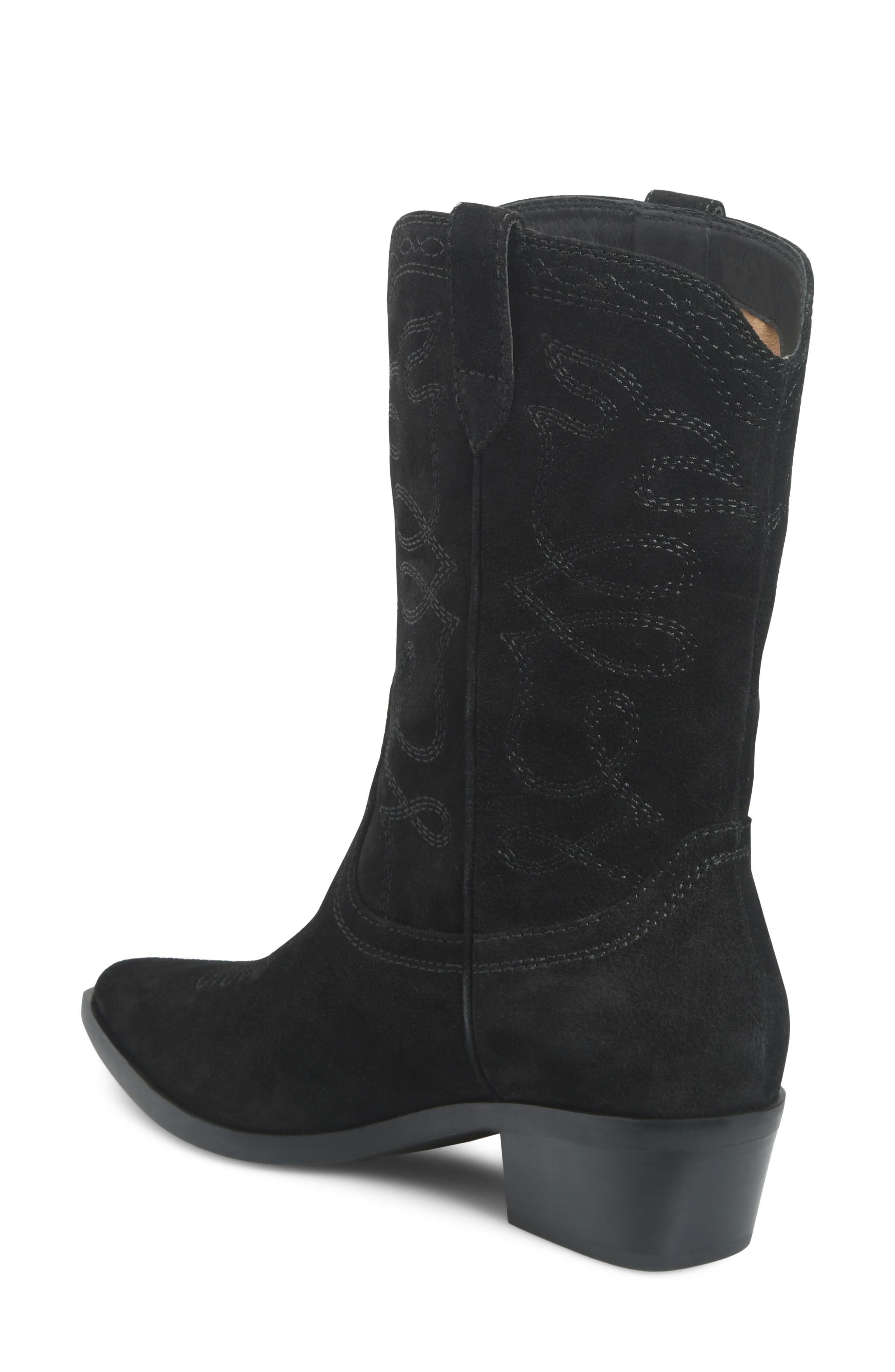 Carolynn Western Boot, Alternate, color, BLACK