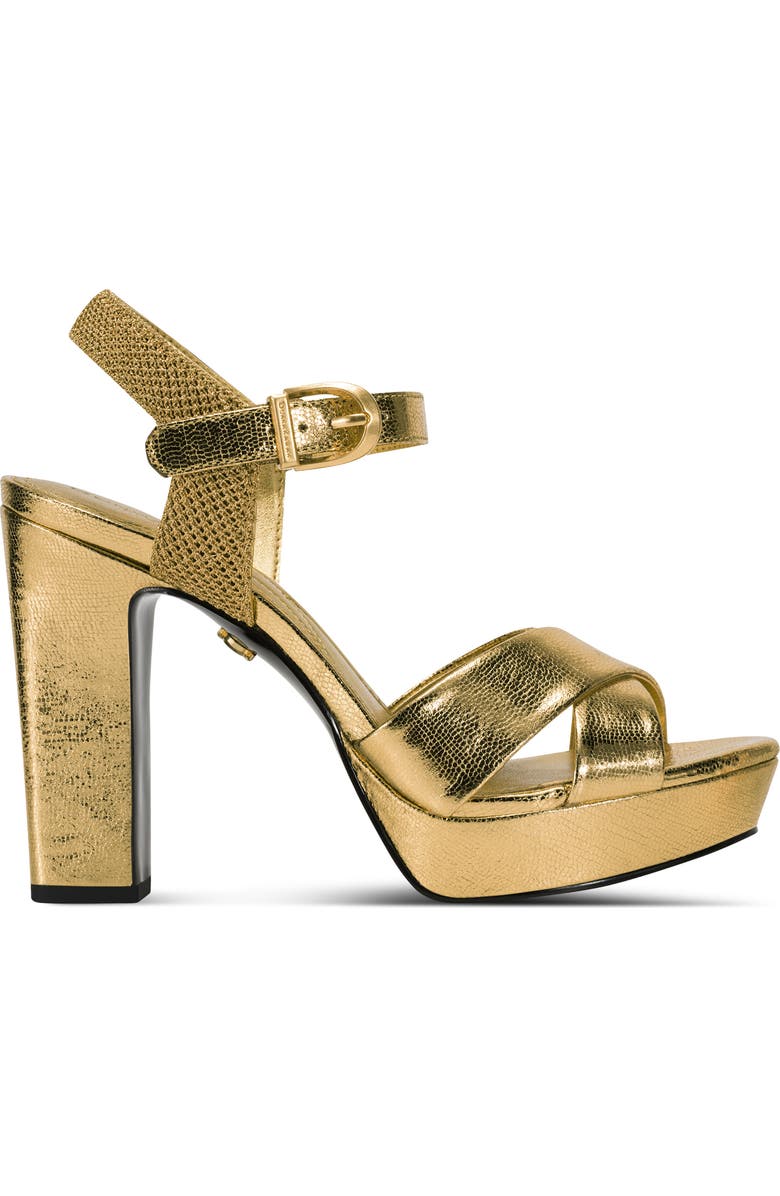 Donna Karan New York Stefania Ankle Strap Platform Sandal, Alternate, color, Gold