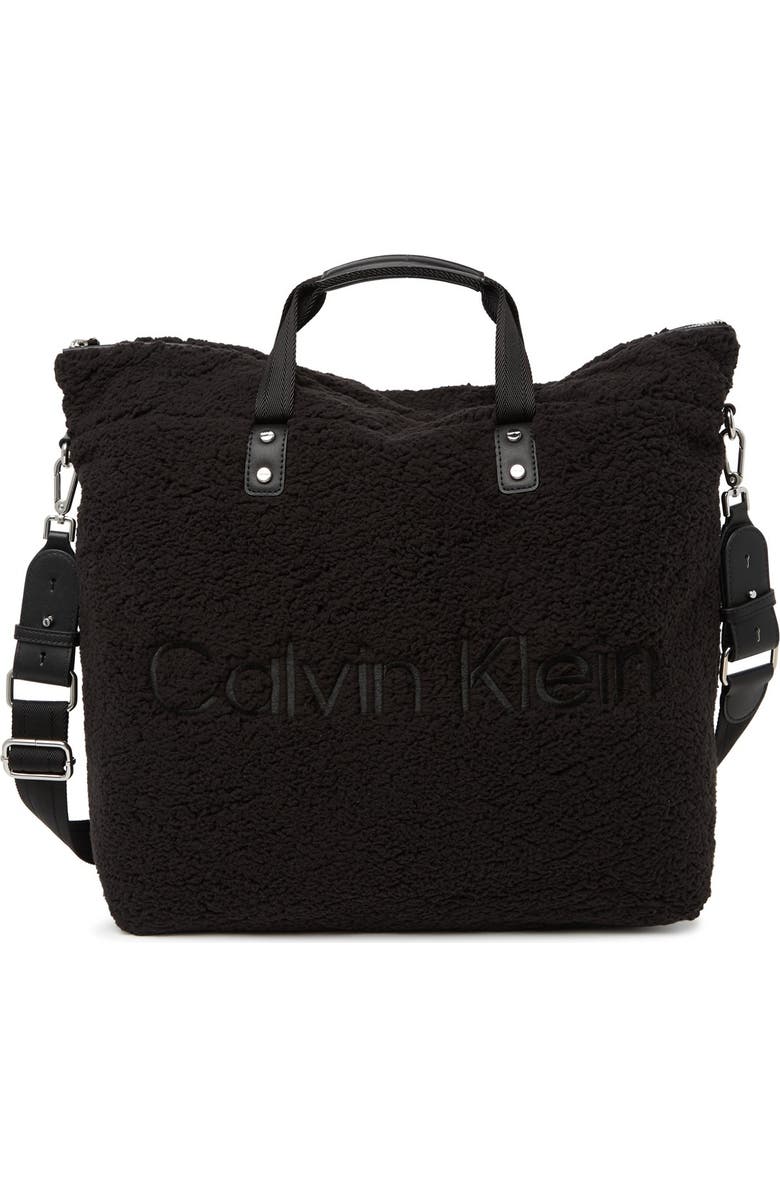 Calvin Klein Elise Faux Fur Tote, Main, color,