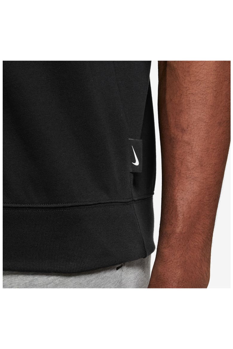 Oversize Swoosh Short Sleeve Crewneck Sweatshirt, Alternate, color, BLACK/ COCONUT MILK/ BLACK